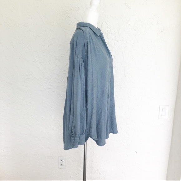 Free People Hidden Valley Button Down Shirt Large - Picture 4 of 8